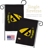 Black 1st Cavalry - Military Americana Vertical Impressions Decorative Flags HG140375 Made In USA