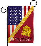 Home of USMC - Military Americana Vertical Impressions Decorative Flags HG140611 Made In USA