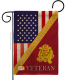 Home of USMC - Military Americana Vertical Impressions Decorative Flags HG140611 Made In USA