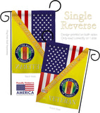 Home of Vietnam - Military Americana Vertical Impressions Decorative Flags HG140612 Made In USA