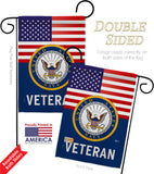 US Navy Veteran - Military Americana Vertical Impressions Decorative Flags HG140614 Made In USA