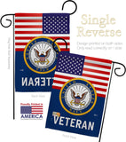 US Navy Veteran - Military Americana Vertical Impressions Decorative Flags HG140614 Made In USA