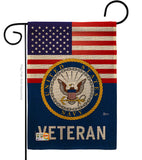 US Navy Veteran - Military Americana Vertical Impressions Decorative Flags HG140614 Made In USA