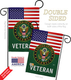 US Army Veteran - Military Americana Vertical Impressions Decorative Flags HG140615 Made In USA