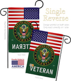 US Army Veteran - Military Americana Vertical Impressions Decorative Flags HG140615 Made In USA