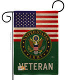 US Army Veteran - Military Americana Vertical Impressions Decorative Flags HG140615 Made In USA