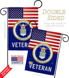 US Air Force Veteran - Military Americana Vertical Impressions Decorative Flags HG140616 Made In USA