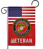US Marine Corps Veteran - Military Americana Vertical Impressions Decorative Flags HG140617 Made In USA