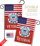 US Coast Guard Veteran - Military Americana Vertical Impressions Decorative Flags HG140618 Made In USA