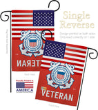 US Coast Guard Veteran - Military Americana Vertical Impressions Decorative Flags HG140618 Made In USA