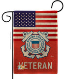 US Coast Guard Veteran - Military Americana Vertical Impressions Decorative Flags HG140618 Made In USA