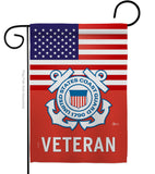 US Coast Guard Veteran - Military Americana Vertical Impressions Decorative Flags HG140618 Made In USA