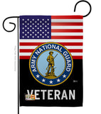 US Army National Guard Veteran - Military Americana Vertical Impressions Decorative Flags HG140619 Made In USA