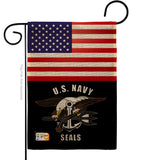 US Navy Seals - Military Americana Vertical Impressions Decorative Flags HG140625 Made In USA