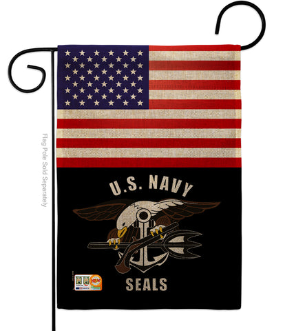 US Navy Seals - Military Americana Vertical Impressions Decorative Flags HG140625 Made In USA