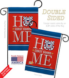 Coast Guard Home - Military Americana Vertical Impressions Decorative Flags HG140629 Made In USA