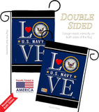 US Navy Love - Military Americana Vertical Impressions Decorative Flags HG140633 Made In USA