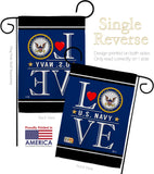 US Navy Love - Military Americana Vertical Impressions Decorative Flags HG140633 Made In USA