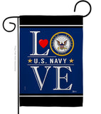 US Navy Love - Military Americana Vertical Impressions Decorative Flags HG140633 Made In USA