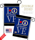 US Air Force Love - Military Americana Vertical Impressions Decorative Flags HG140636 Made In USA