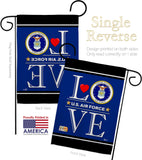 US Air Force Love - Military Americana Vertical Impressions Decorative Flags HG140636 Made In USA