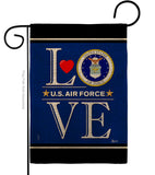 US Air Force Love - Military Americana Vertical Impressions Decorative Flags HG140636 Made In USA