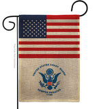 US Coast Guard - Military Americana Vertical Impressions Decorative Flags HG140734 Made In USA