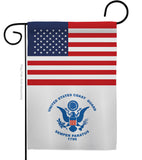 US Coast Guard - Military Americana Vertical Impressions Decorative Flags HG140734 Made In USA