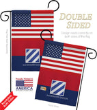 US 3rd Infantry Division - Military Americana Vertical Impressions Decorative Flags HG140741 Made In USA