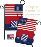 US 3rd Infantry Division - Military Americana Vertical Impressions Decorative Flags HG140741 Made In USA