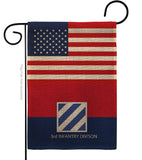 US 3rd Infantry Division - Military Americana Vertical Impressions Decorative Flags HG140741 Made In USA