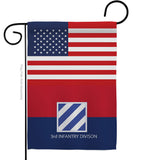 US 3rd Infantry Division - Military Americana Vertical Impressions Decorative Flags HG140741 Made In USA