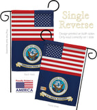 US Retired Navy - Military Americana Vertical Impressions Decorative Flags HG140746 Made In USA