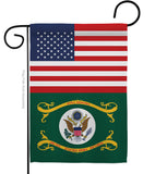 US Retired Army - Military Americana Vertical Impressions Decorative Flags HG140747 Made In USA