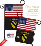 US Black 1st Cavalry - Military Americana Vertical Impressions Decorative Flags HG140750 Made In USA