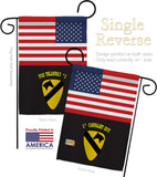 US Black 1st Cavalry - Military Americana Vertical Impressions Decorative Flags HG140750 Made In USA