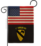 US Black 1st Cavalry - Military Americana Vertical Impressions Decorative Flags HG140750 Made In USA