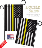 US Thin Yellow Line - Military Americana Vertical Impressions Decorative Flags HG140910 Made In USA