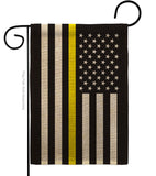 US Thin Yellow Line - Military Americana Vertical Impressions Decorative Flags HG140910 Made In USA