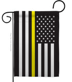 US Thin Yellow Line - Military Americana Vertical Impressions Decorative Flags HG140910 Made In USA