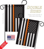 US Thin Orange Line - Military Americana Vertical Impressions Decorative Flags HG140911 Made In USA