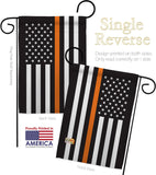 US Thin Orange Line - Military Americana Vertical Impressions Decorative Flags HG140911 Made In USA