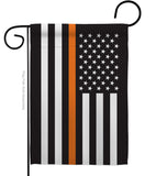 US Thin Orange Line - Military Americana Vertical Impressions Decorative Flags HG140911 Made In USA