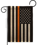 US Thin Orange Line - Military Americana Vertical Impressions Decorative Flags HG140911 Made In USA