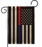 US Thin Red and Blue Line - Military Americana Vertical Impressions Decorative Flags HG140912 Made In USA