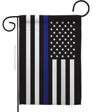 Thin Blue Line - Military Americana Vertical Impressions Decorative Flags HG140914 Made In USA