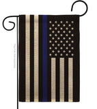 Thin Blue Line - Military Americana Vertical Impressions Decorative Flags HG140914 Made In USA