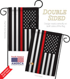 Thin Red Line - Military Americana Vertical Impressions Decorative Flags HG140915 Made In USA