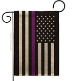 US Thin Purple Line - Military Americana Vertical Impressions Decorative Flags HG140922 Made In USA