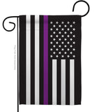 US Thin Purple Line - Military Americana Vertical Impressions Decorative Flags HG140922 Made In USA